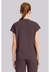 Walnut Roast - Cherokee IN Pursuit Women Scrub Top - Back View