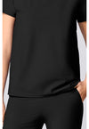 Black - Women's Crew Neck Scrub Top (View 3)