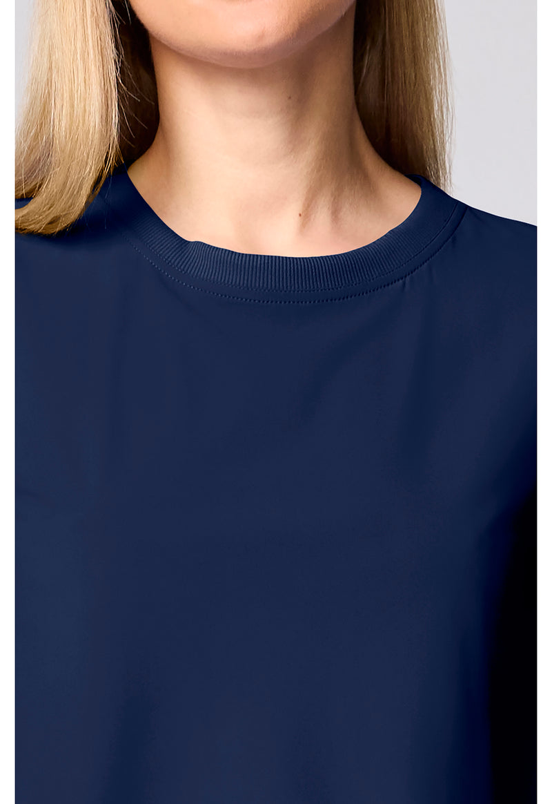 Navy - Women's Crew Neck Scrub Top (View 2)
