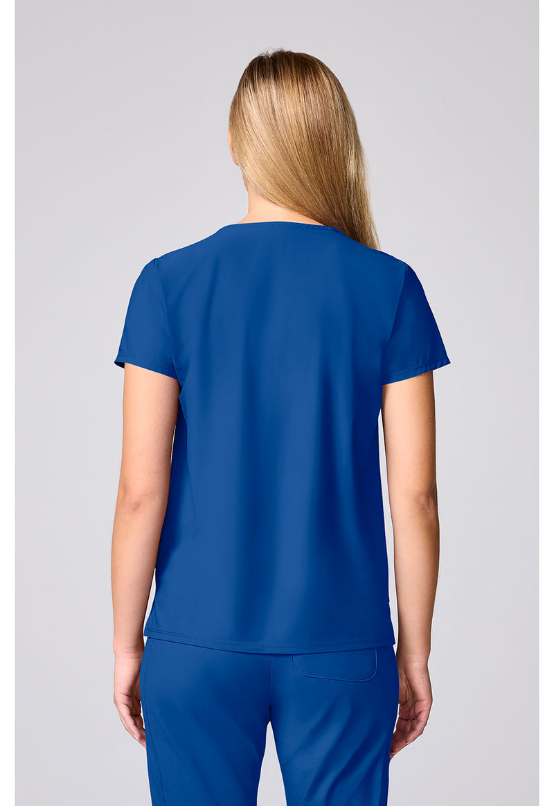 Royal - Cherokee IN Pursuit Women Scrub Top - Back View