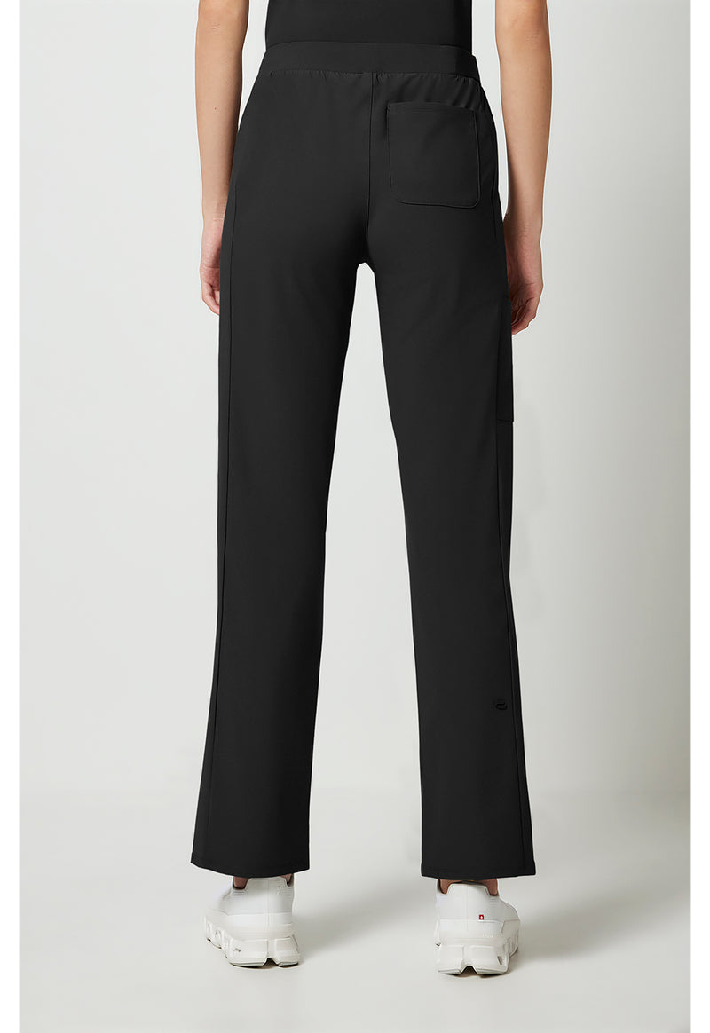 Black - Cherokee IN Pursuit Women Scrub Pants - Back View