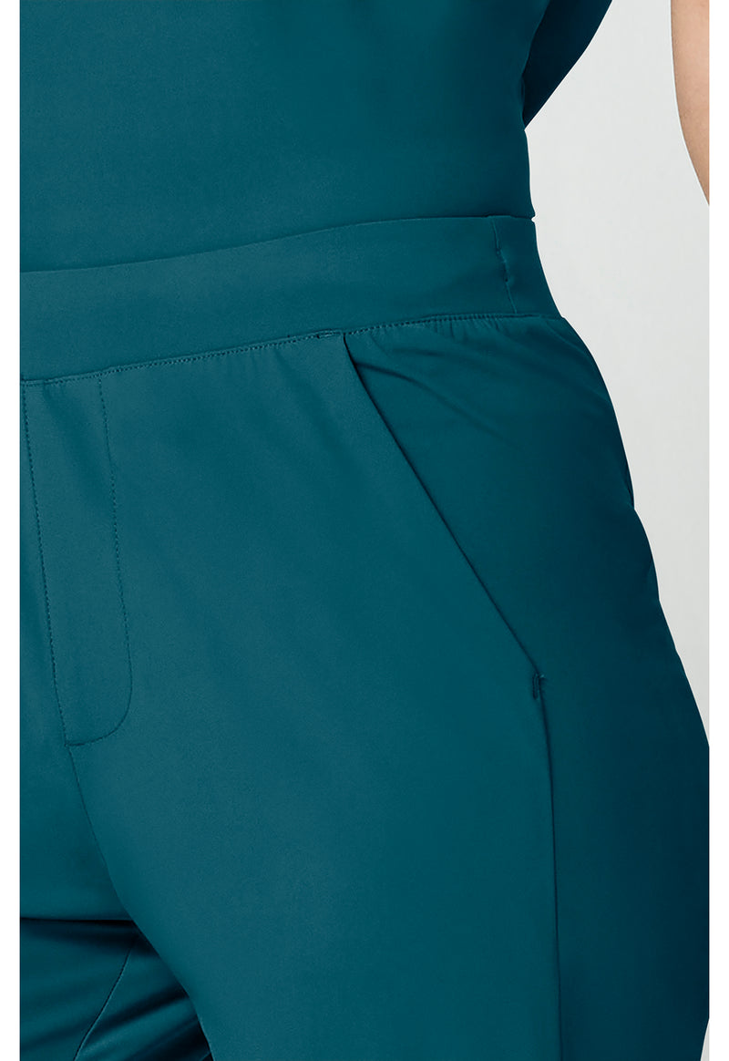 Caribbean Blue - Women's 4-Pocket Straight Leg Scrub Pants (View 4)