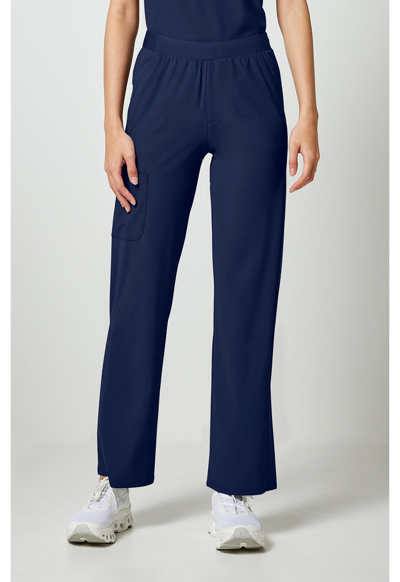 Navy - Cherokee IN Pursuit Women Scrub Pants - Front View