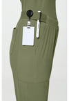 Olive - Women's 4-Pocket Straight Leg Scrub Pants (View 3)