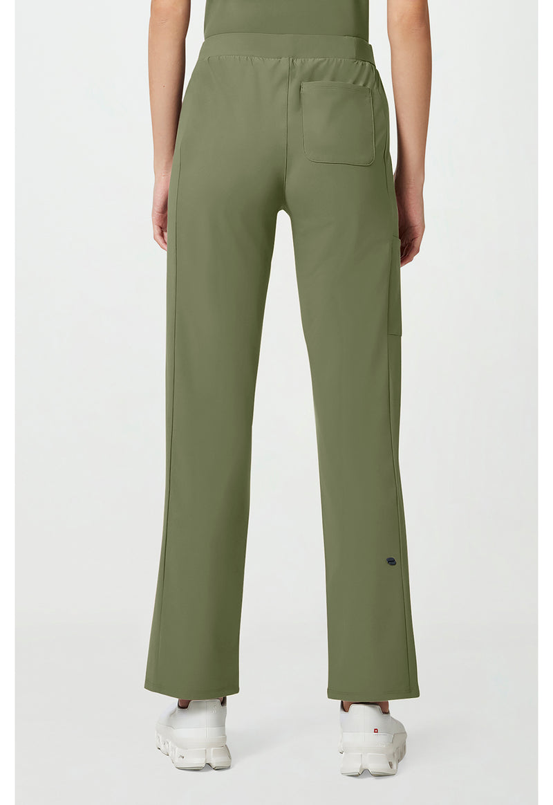 Olive - Cherokee IN Pursuit Women Scrub Pants - Back View