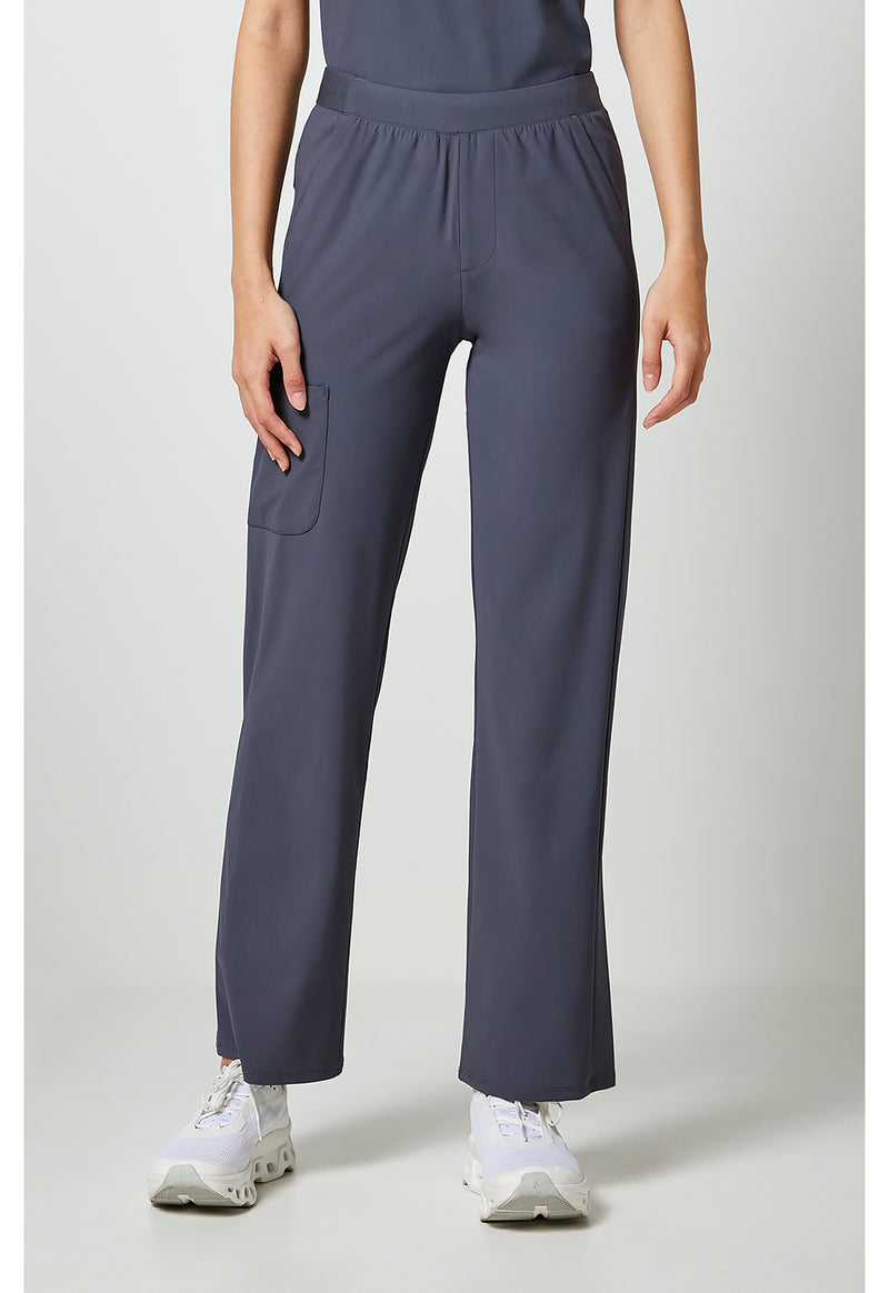 Pewter - Cherokee IN Pursuit Women Scrub Pants - Front View