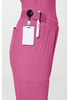 Tropical Pink - Women's 4-Pocket Straight Leg Scrub Pants (View 3)