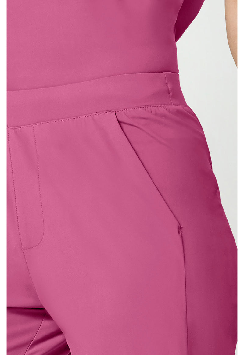 Tropical Pink - Women's 4-Pocket Straight Leg Scrub Pants (View 4)