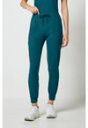Caribbean Blue - Cherokee IN Pursuit Women Scrub Pants - Front View
