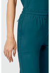 Caribbean Blue - Women's 5-Pocket Jogger Scrub Pants (View 3)