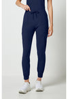 Navy - Cherokee IN Pursuit Women Scrub Pants - Front View