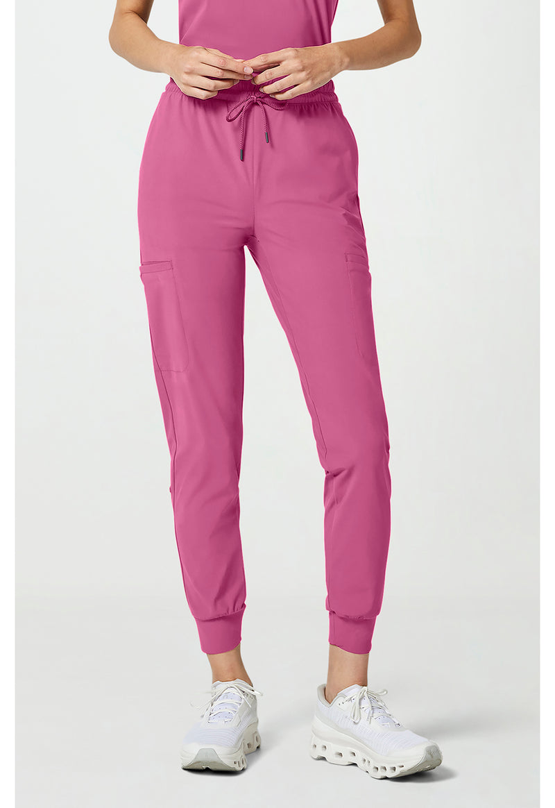 Tropical Pink - Cherokee IN Pursuit Women Scrub Pants - Front View