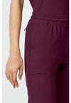 Wine - Women's 5-Pocket Jogger Scrub Pants (View 3)