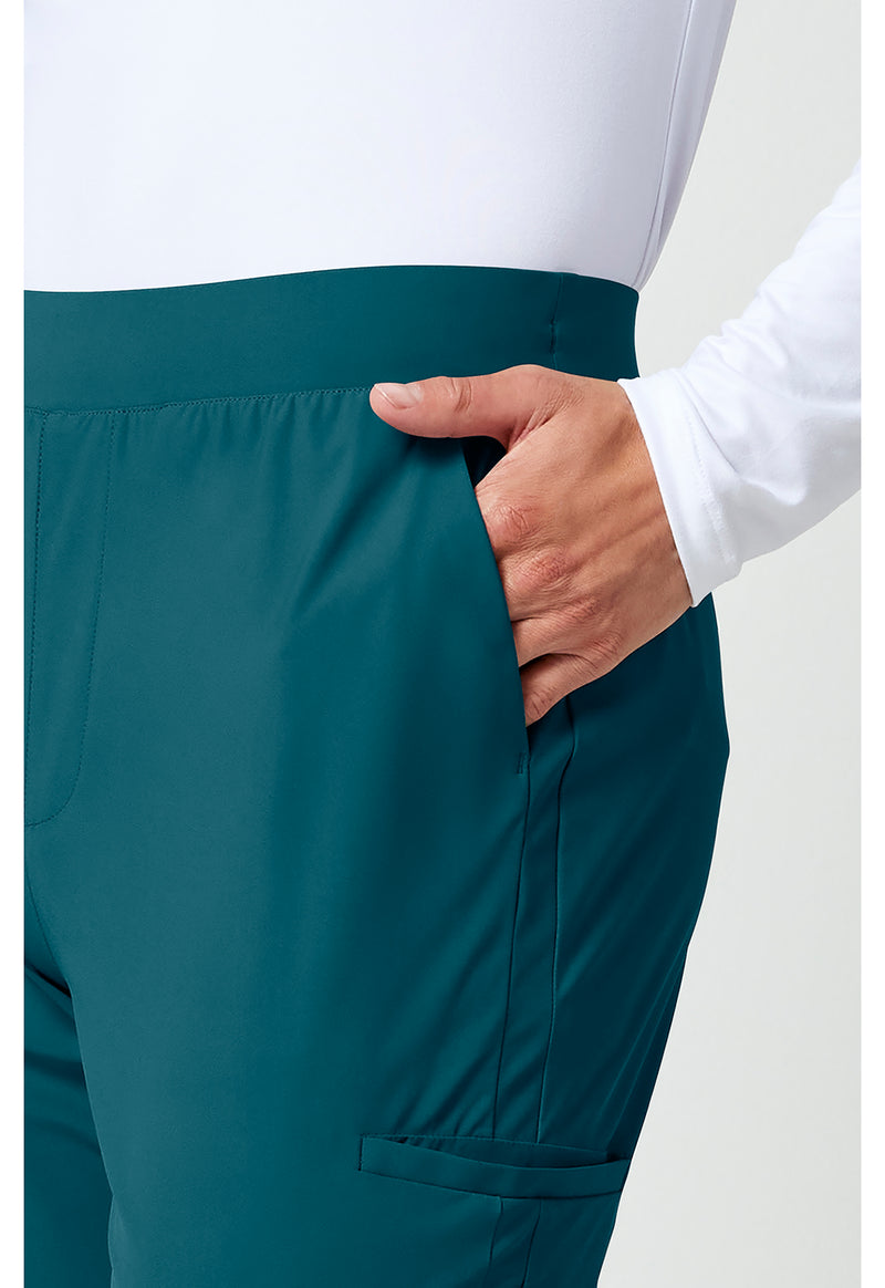 Caribbean Blue - Men's 5-Pocket Jogger Scrub Pants (View 4)
