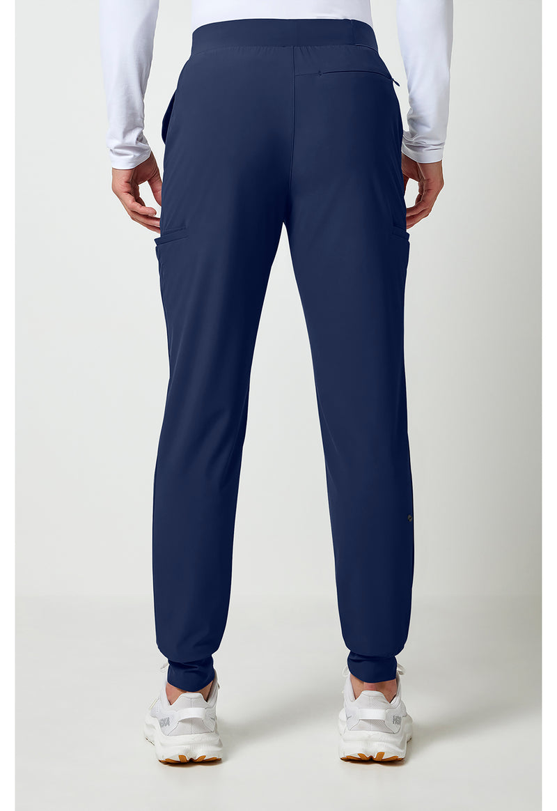 Navy - Cherokee IN Pursuit Men Scrub Pants - Back View