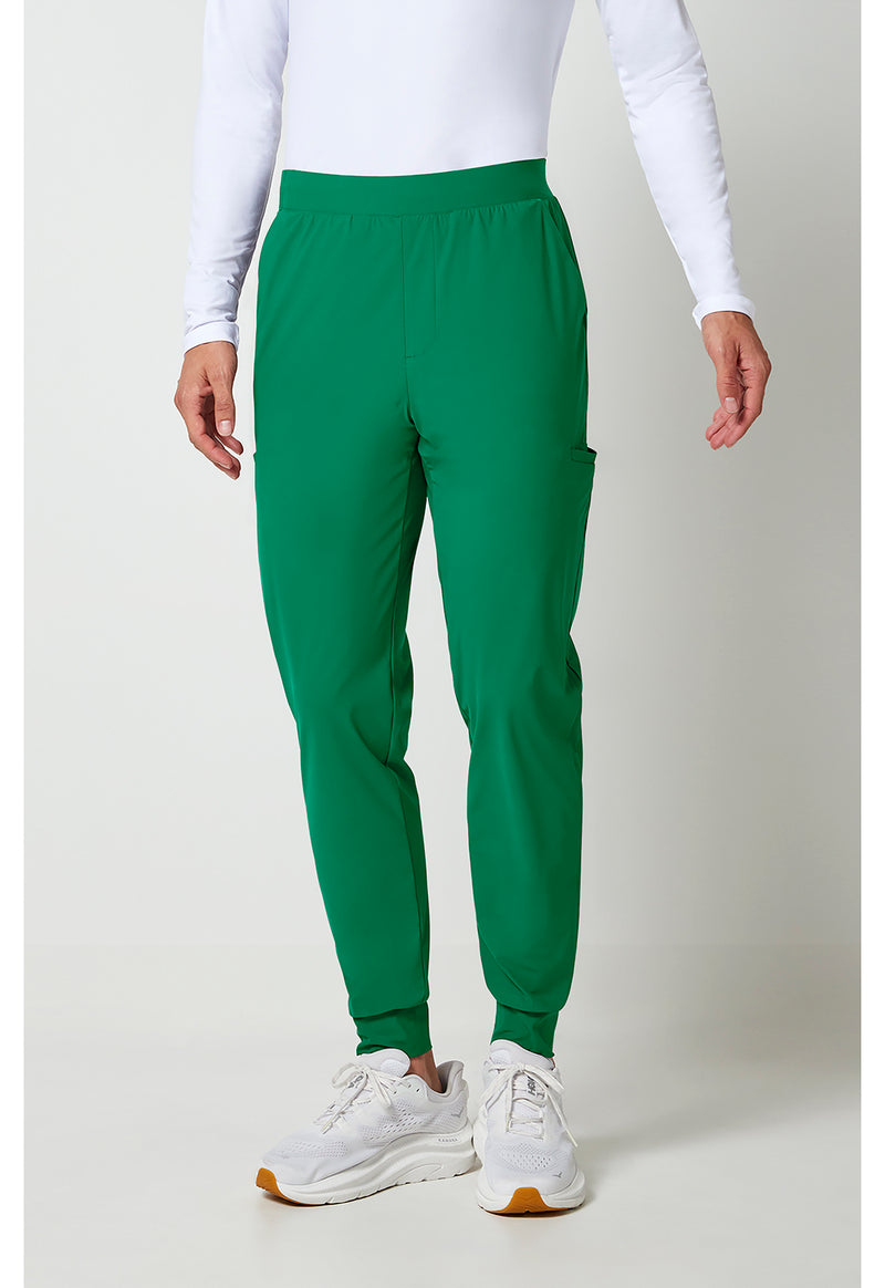 Retro Green - Cherokee IN Pursuit Men Scrub Pants - Front View
