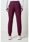 Wine - Cherokee IN Pursuit Men Scrub Pants - Back View
