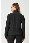 Black - Women's 3-Pocket Warm-up Jacket (Back)