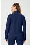 Navy - Women's 3-Pocket Warm-up Jacket (Back)