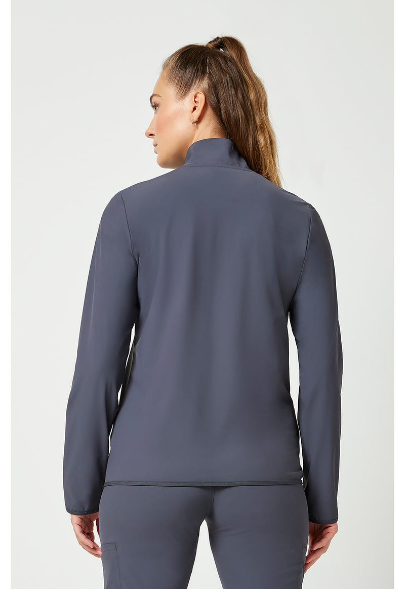 Pewter - Women's 3-Pocket Warm-up Jacket (Back)
