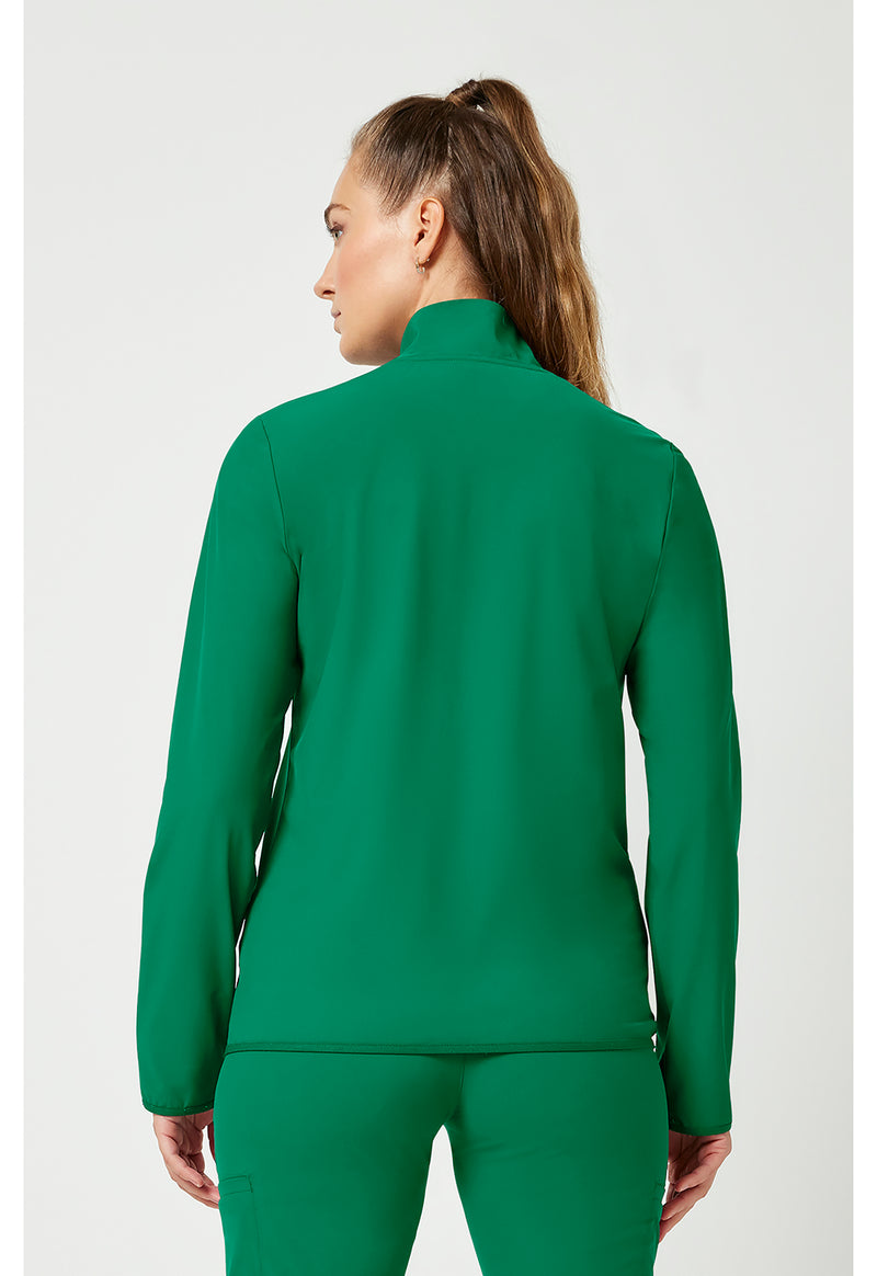 Retro Green - Women's 3-Pocket Warm-up Jacket (Back)