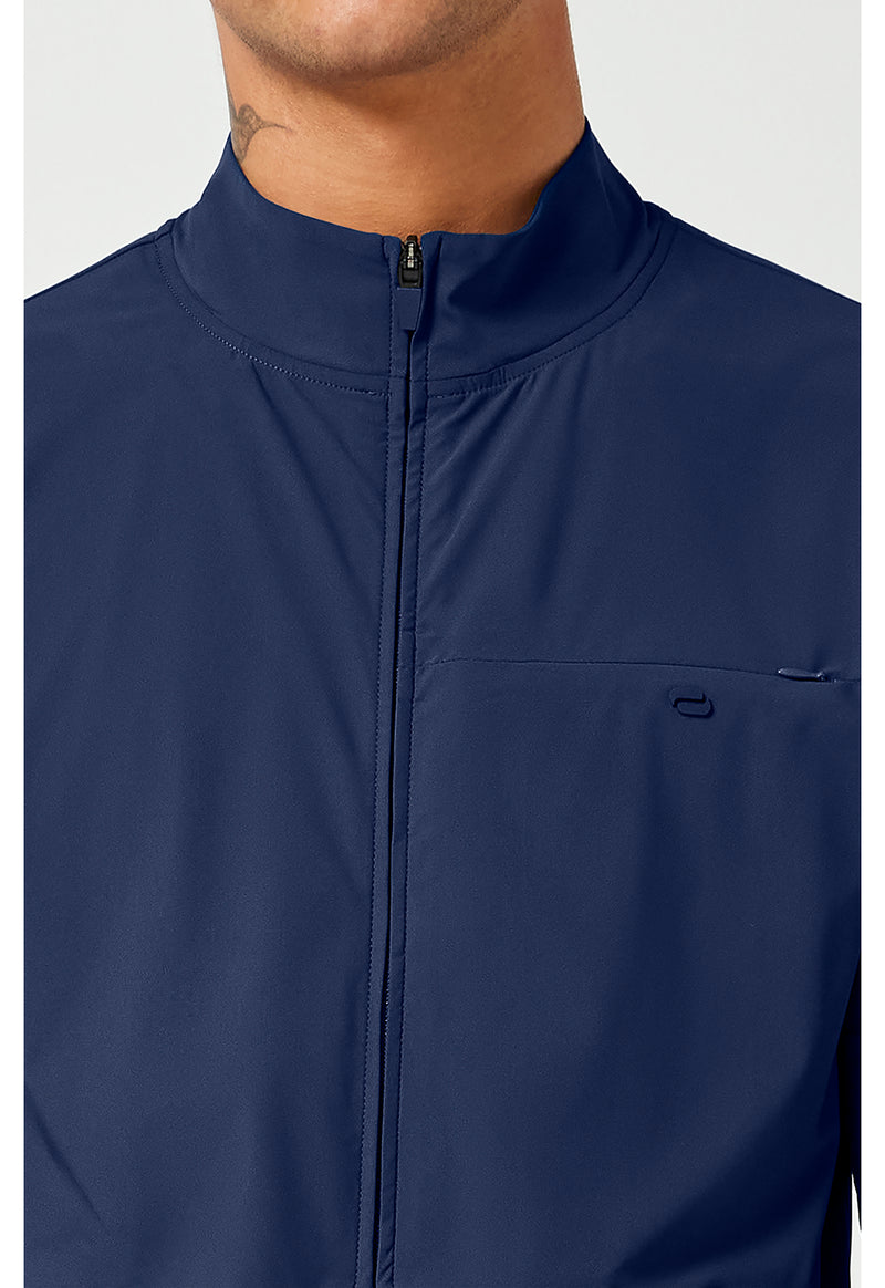 Navy - Men's 3-Pocket Warm-up Jacket (View 2)