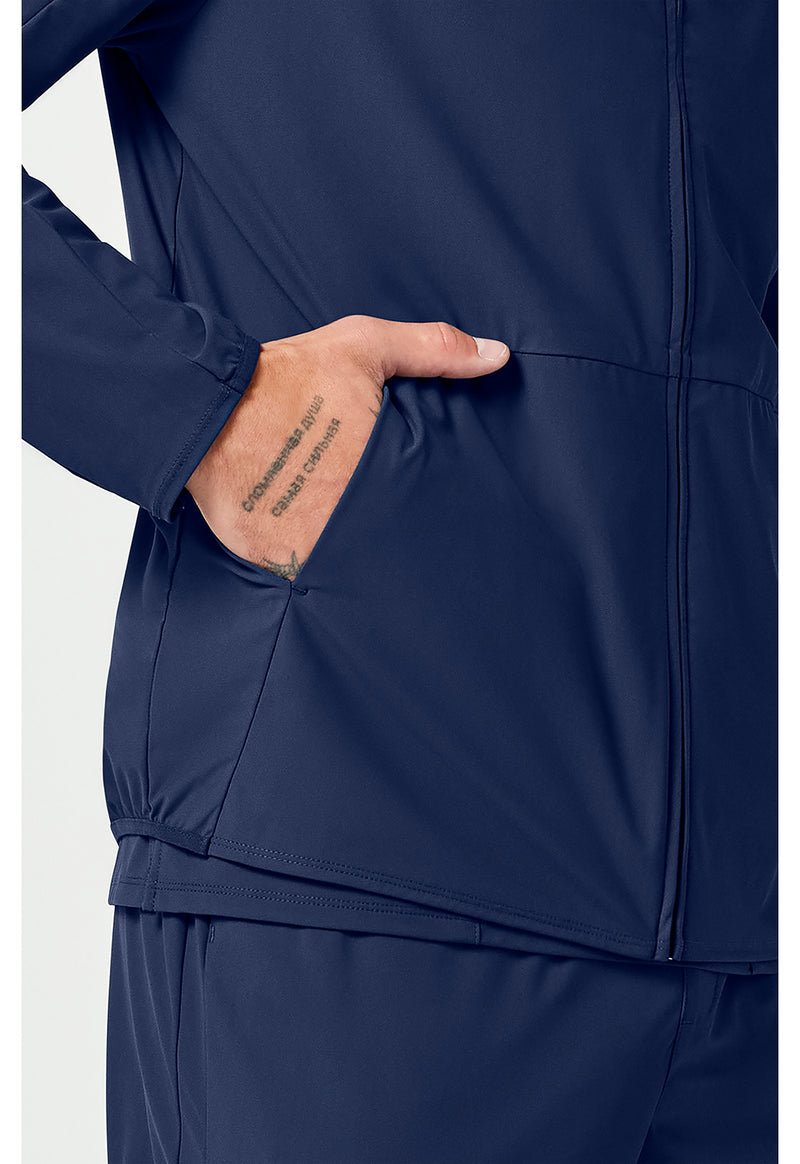 Navy - Men's 3-Pocket Warm-up Jacket (View 3)