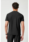 Black - Cherokee IN Pursuit Men Scrub Top - Back View