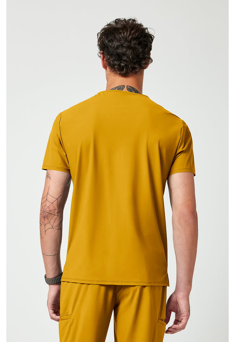Butterscotch - Cherokee IN Pursuit Men Scrub Top - Back View