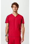 Cherry Pop - Cherokee IN Pursuit Men Scrub Top - Front View