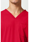 Cherry Pop - Men's 3 Pocket V-Neck Scrub Top (View 2)