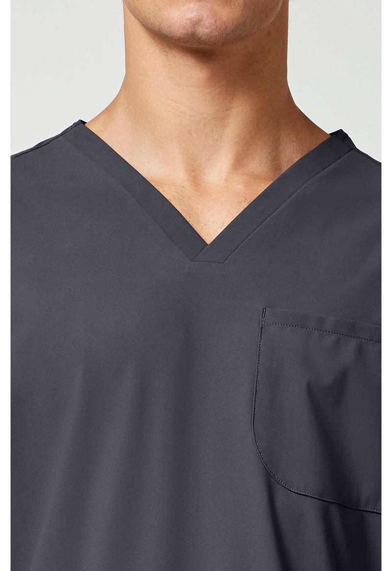 Pewter - Men's 3 Pocket V-Neck Scrub Top (View 2)