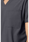 Pewter - Men's 3 Pocket V-Neck Scrub Top (View 3)