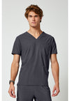 Pewter - Men's 3 Pocket V-Neck Scrub Top (View 4)