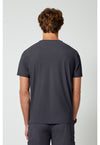 Pewter - Cherokee IN Pursuit Men Scrub Top - Back View
