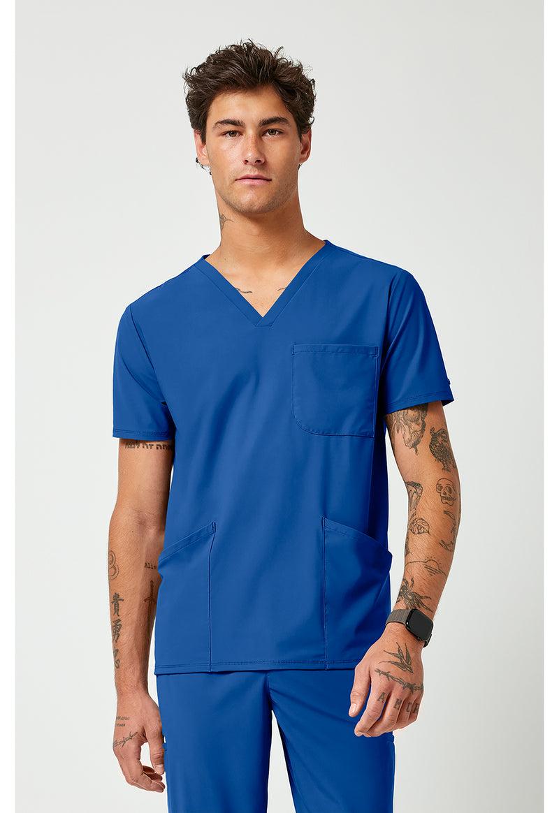 Royal - Cherokee IN Pursuit Men Scrub Top - Front View