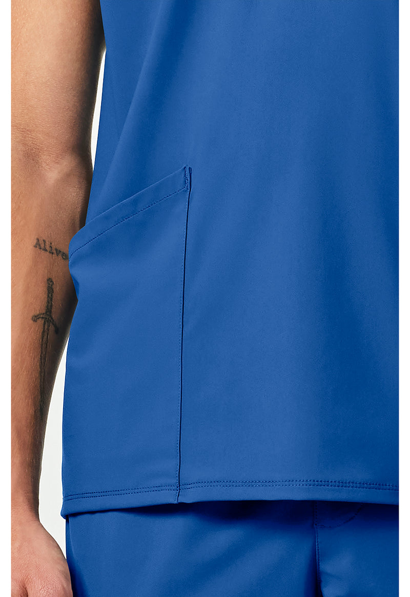 Royal - Men's 3 Pocket V-Neck Scrub Top (View 3)