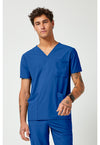 Royal - Men's 3 Pocket V-Neck Scrub Top (View 4)