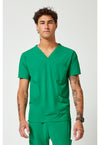 Retro Green - Men's 3 Pocket V-Neck Scrub Top (View 4)