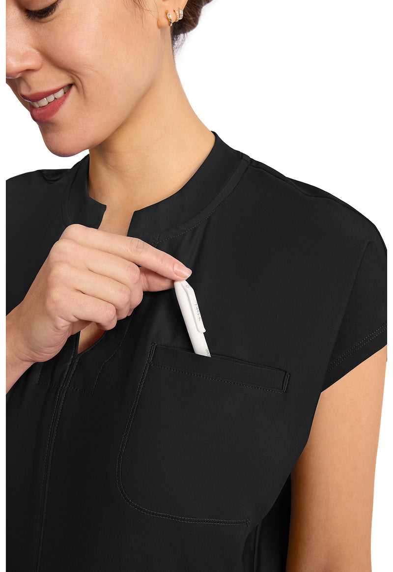 Black - Dolman V-Neck Top (View 2)
