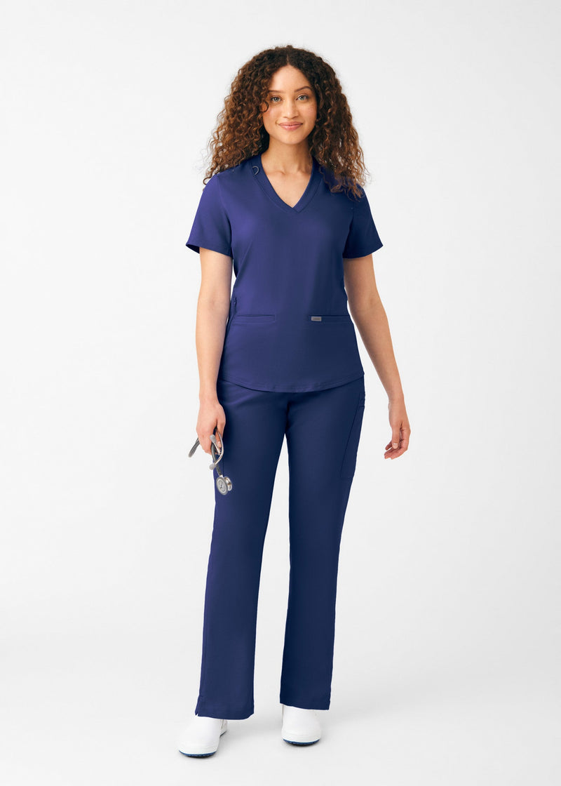 Navy - Landau Forward Women's 7 Pocket Cargo Scrub Pant for Nursing