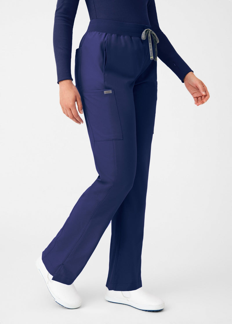 Navy - Landau Forward Women's 7 Pocket Cargo Scrub Pant for Nursing