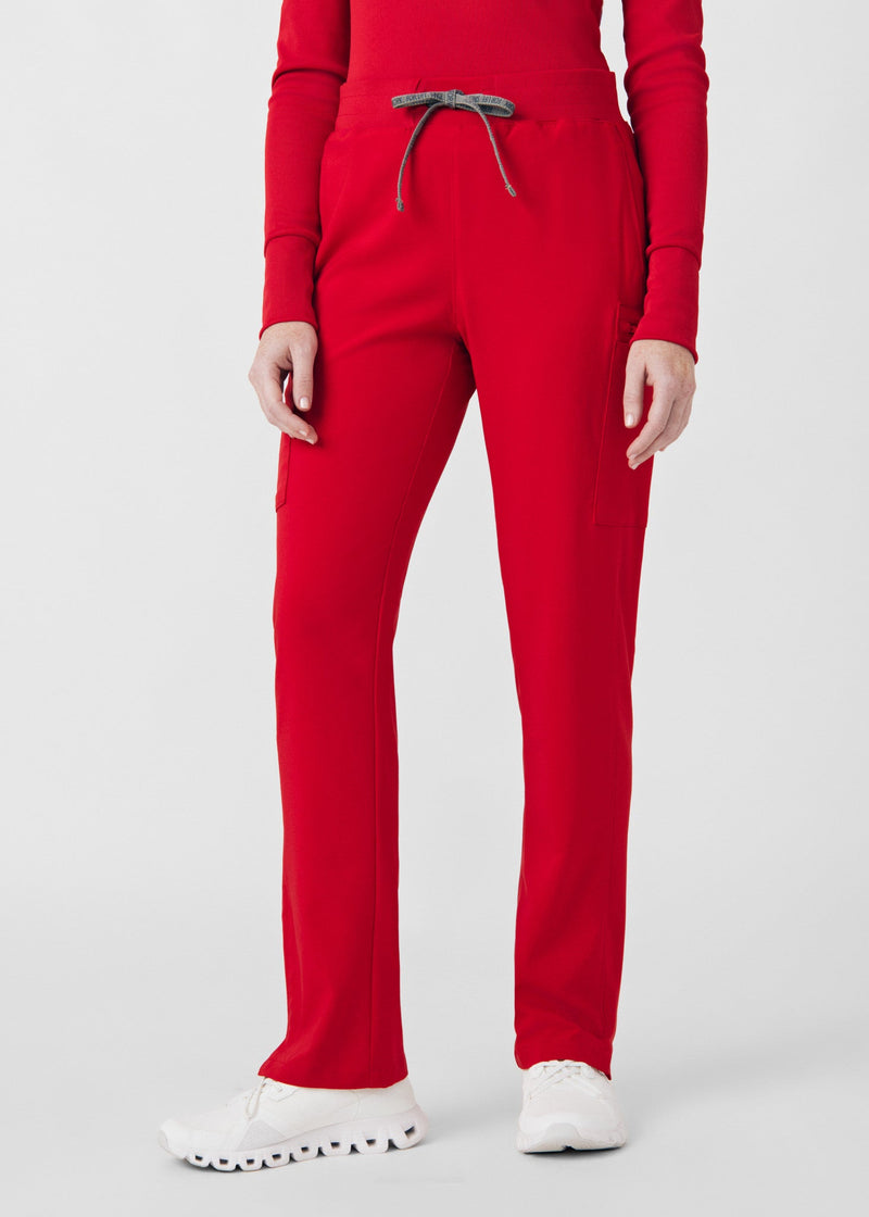 Red - Landau Forward Women's 7 Pocket Cargo Scrub Pant for Nursing