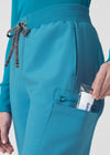 Teal - Landau Forward Women's 7 Pocket Cargo Scrub Pant for Nursing