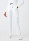 White - Landau Forward Women's 7 Pocket Cargo Scrub Pant for Nursing