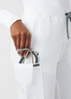 White - Landau Forward Women's 7 Pocket Cargo Scrub Pant for Nursing