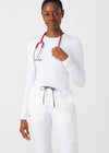 White - Landau Forward Women's 7 Pocket Cargo Scrub Pant for Nursing