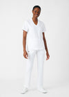 White - Landau Forward Women's 7 Pocket Cargo Scrub Pant for Nursing