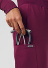 Wine - Landau Forward Women's 7 Pocket Cargo Scrub Pant for Nursing