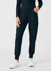 Black - Landau Forward Women's 7 Pocket Cargo Jogger Scrub Pant for Nursing